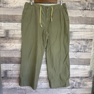 Horny Toad Women's Green Hiking Outdoor Capri Pants Wide Leg Size 10